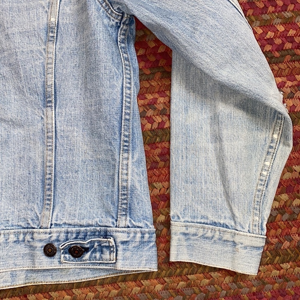 RARE VINTAGE DISTRESSED LEVIS TRUCKER JACKET WELL WORN AGED ONE OF A KIND OF - Picture 8 of 10
